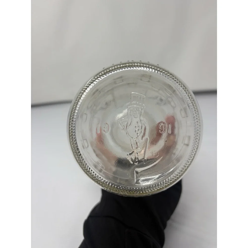 Vintage‎ 1991 Mr Peanut Planters Clear Glass Jar With Lid Canister Anniversary
